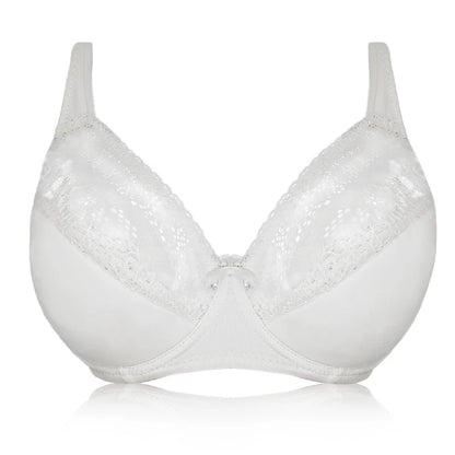 Pink Elegant Lace Ultra-Thin Unlined Full Cup Bras for Plus Size Women - Underwire Support (DD-G Cups, Sizes 40-52)