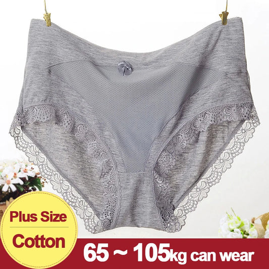 Women’s Plus Size Cotton Lace Panties – Seamless, Mid-Waist Lingerie (XXXL-XXXXL) Hot Sale 2025