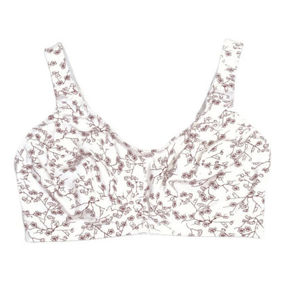 Magnolia Spring Women's Wireless Flower Breathable Comfort Bra – Wire-Free Plus Size Support