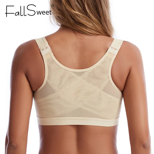 Magnolia Spring Push-Up Sports Bra Front Closure Activewear for Women - Plus Size Lingerie