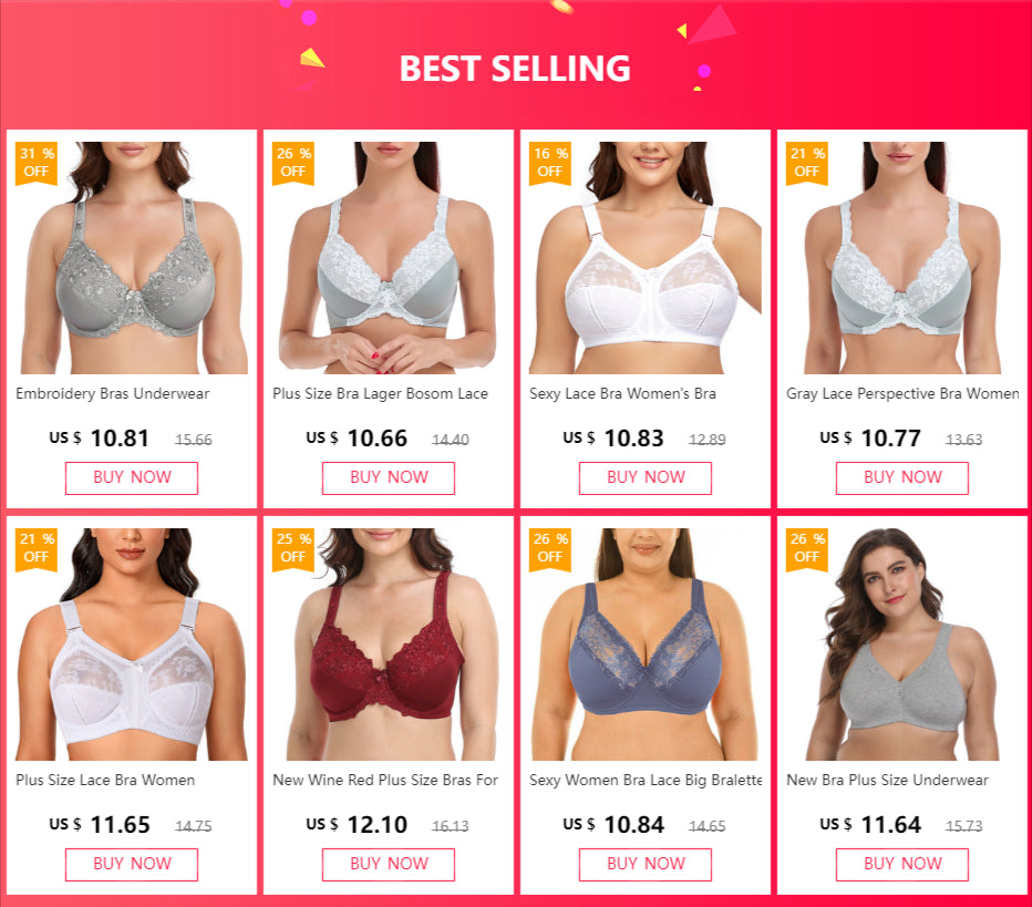 Pink Elegant Lace Ultra-Thin Unlined Full Cup Bras for Plus Size Women - Underwire Support (DD-G Cups, Sizes 40-52)